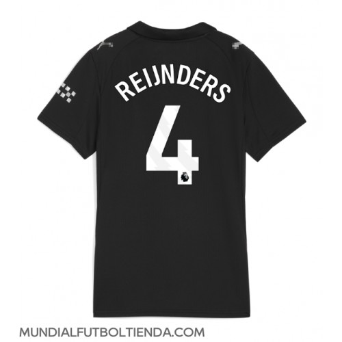 Camiseta Manchester City Tijjani Reijnders #4 Segunda Equipación Replica 2025-26 para mujer mangas cortas